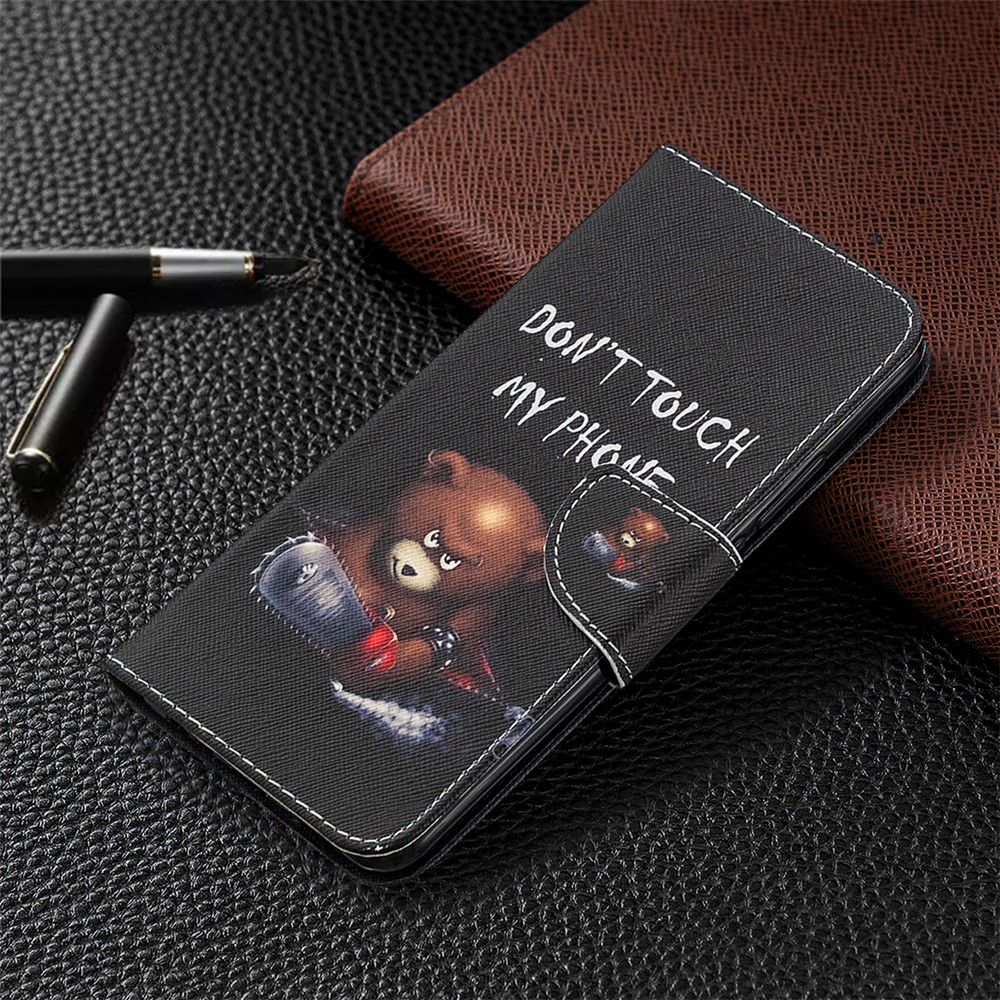 Imprimir Shell Telefone Celular De Couro De Pele Para Xiaomi Redmi 9 - Urso-7