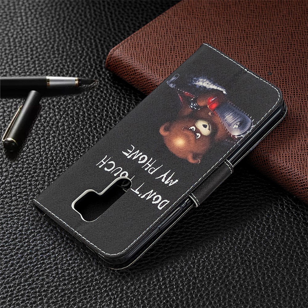Imprimir Shell Telefone Celular De Couro De Pele Para Xiaomi Redmi 9 - Urso-8