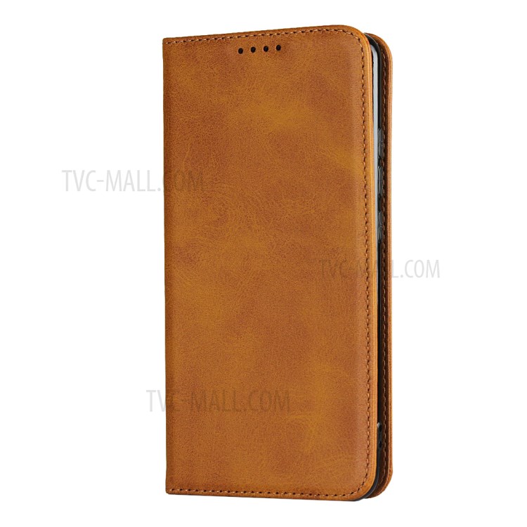 Auto-absorbed Leather Stylish Unique Case for Xiaomi Mi Note 10 Lite - Brown-2