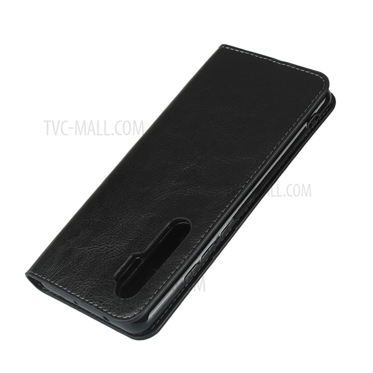 Crazy Horse Skin Genuine Leather Shell for Xiaomi Mi Note 10 Lite - Black-6