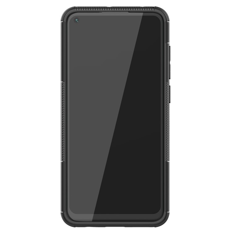 Cool Tyre PC + TPU Hybrid Phone Case with Kickstand for Xiaomi Redmi Note 9/Redmi 10X 4G - Black-5