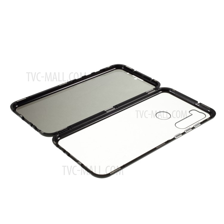 Anti-pio Estrutura Metálica De Cobertura + Vidro Temperado Para Xiaomi Redmi Nota T8 - Preto-2