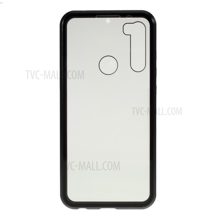 Anti-pio Estrutura Metálica De Cobertura + Vidro Temperado Para Xiaomi Redmi Nota T8 - Preto-3
