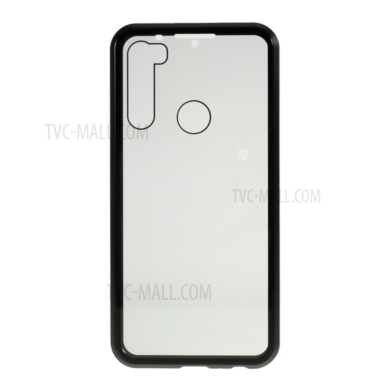 Anti-pio Estrutura Metálica De Cobertura + Vidro Temperado Para Xiaomi Redmi Nota T8 - Preto-5
