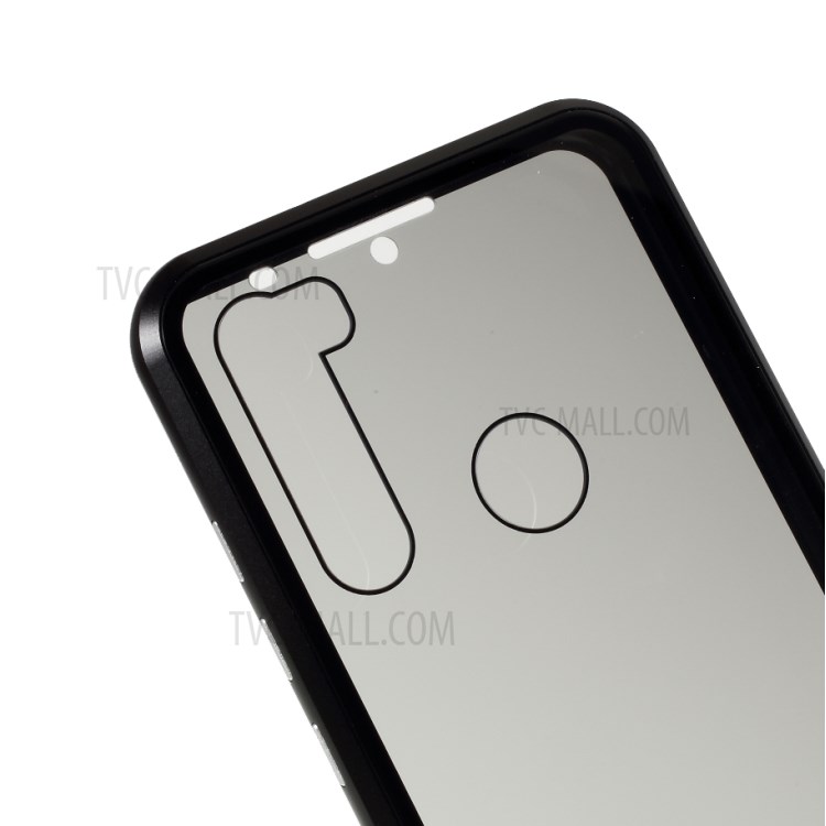 Anti-pio Estrutura Metálica De Cobertura + Vidro Temperado Para Xiaomi Redmi Nota T8 - Preto-6
