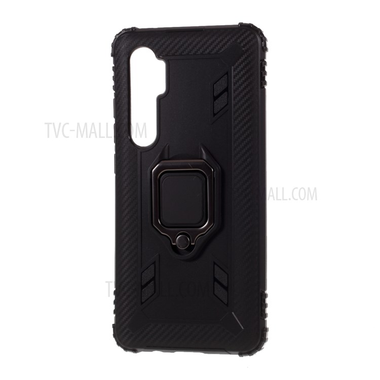 TPU with Finger Ring Kickstand Stylish Case for Xiaomi Mi Note 10 Lite - Black-2