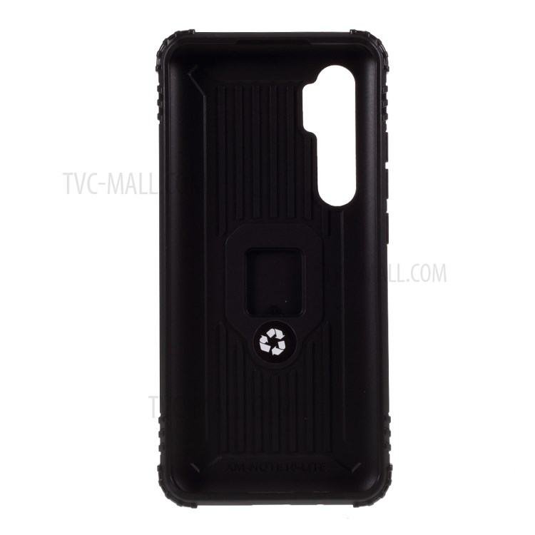 TPU with Finger Ring Kickstand Stylish Case for Xiaomi Mi Note 10 Lite - Black-3