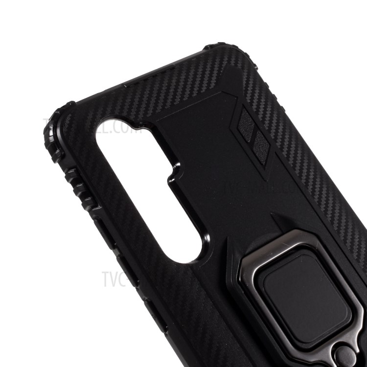 TPU with Finger Ring Kickstand Stylish Case for Xiaomi Mi Note 10 Lite - Black-4