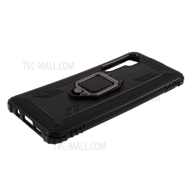 TPU with Finger Ring Kickstand Stylish Case for Xiaomi Mi Note 10 Lite - Black-5