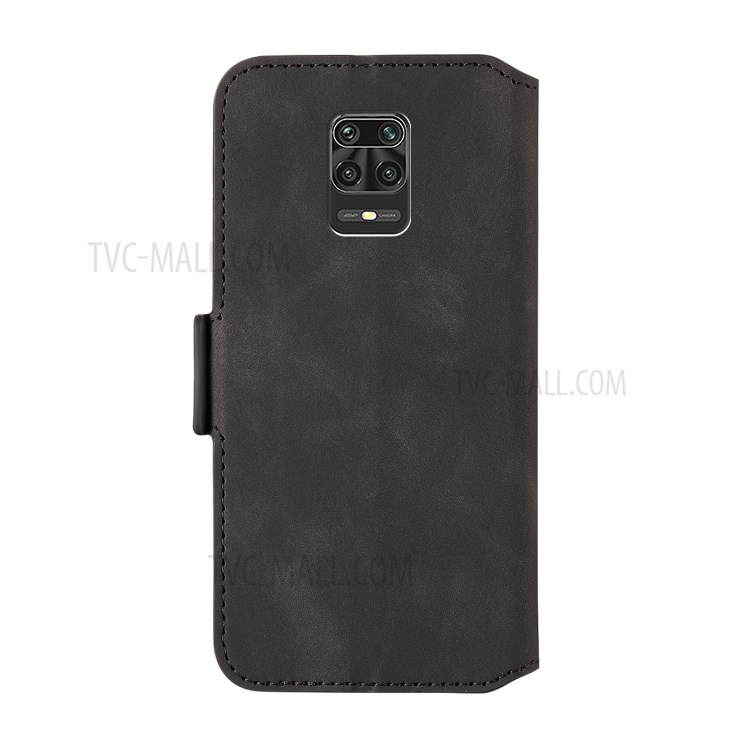 Splicing Matte Leather Case Retro Phone Cover with Card Slots for Xiaomi Redmi Note 9 Pro/Pro Max/9S - Black-5