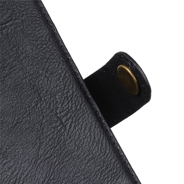 Khazneh Leder Brieftasche Hülle Für Xiaomi Redmi 9A - Schwarz