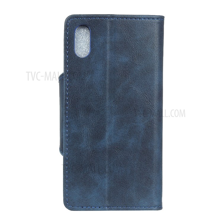 PU Leather Wallet Stand Magnetic Phone Case for Xiaomi Redmi 9A - Blue-10