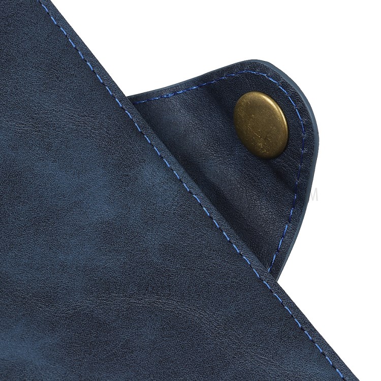 PU Leather Wallet Stand Magnetic Phone Case for Xiaomi Redmi 9A - Blue-6