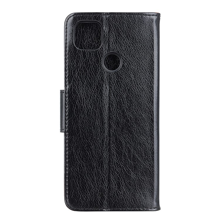 Nappa Texture Split Leather Wallet Cell Phone Cover for Xiaomi Redmi 9C - Black-3