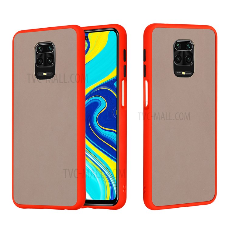 Matte Skin Drop-resistant PC + TPU Shell for Xiaomi Redmi Note 9S/9 Pro/9 Pro Max - Red-1