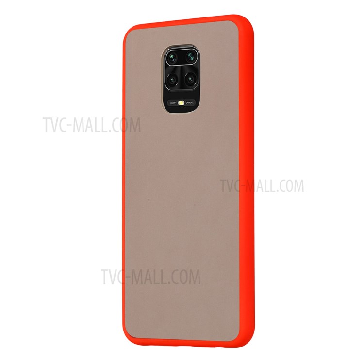 Matte Skin Drop-resistant PC + TPU Shell for Xiaomi Redmi Note 9S/9 Pro/9 Pro Max - Red-2