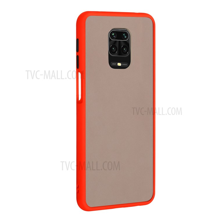 Matte Skin Drop-resistant PC + TPU Shell for Xiaomi Redmi Note 9S/9 Pro/9 Pro Max - Red-4