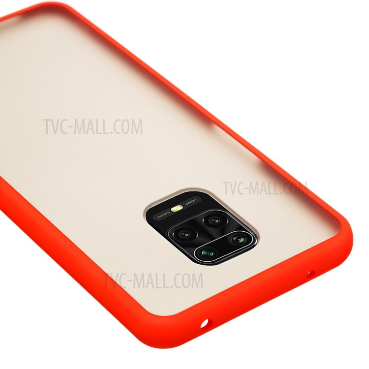 Matte Skin Drop-resistant PC + TPU Shell for Xiaomi Redmi Note 9S/9 Pro/9 Pro Max - Red-5