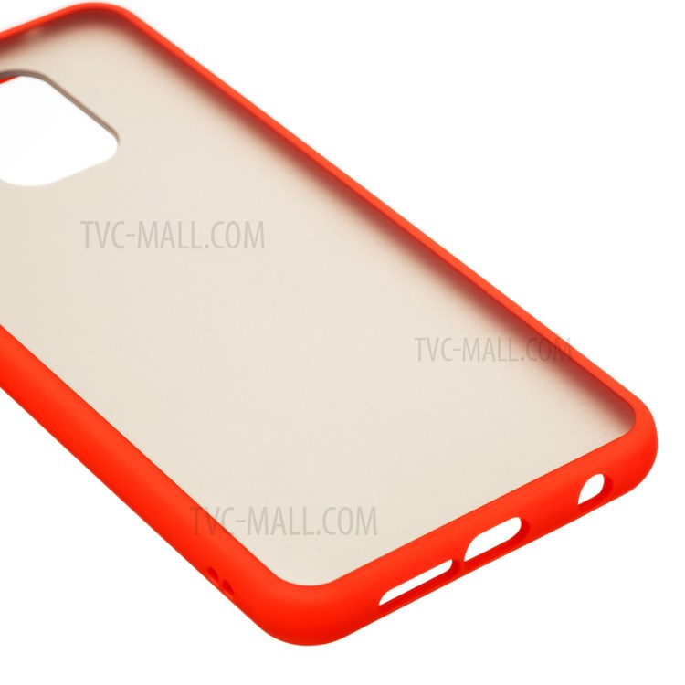 Matte Skin Drop-resistant PC + TPU Shell for Xiaomi Redmi Note 9S/9 Pro/9 Pro Max - Red-6