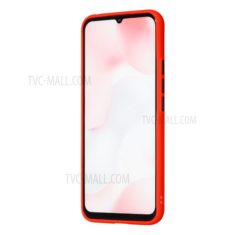 Matte Skin Drop-resistant PC + TPU Shell for Xiaomi Mi 10 Lite 5G - Red-3