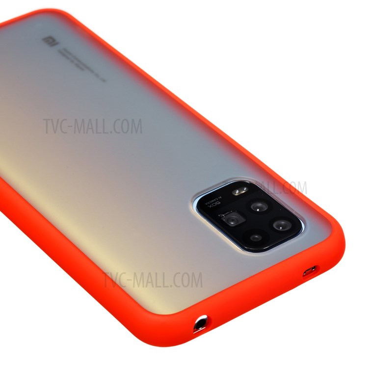 Matte Skin Drop-resistant PC + TPU Shell for Xiaomi Mi 10 Lite 5G - Red-5