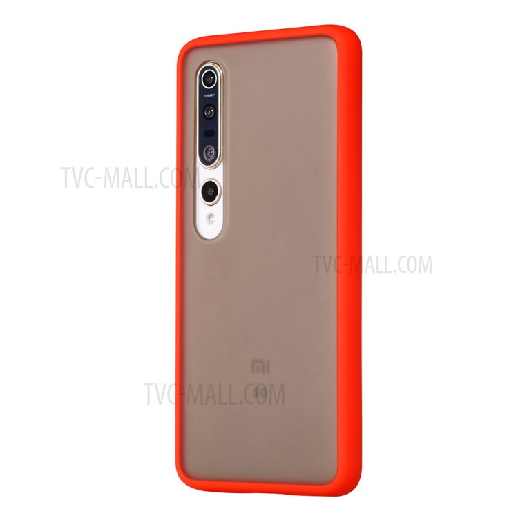 Matte Skin Drop-resistant PC + TPU Cover for Xiaomi Mi 10/Mi 10 Pro - Red-2