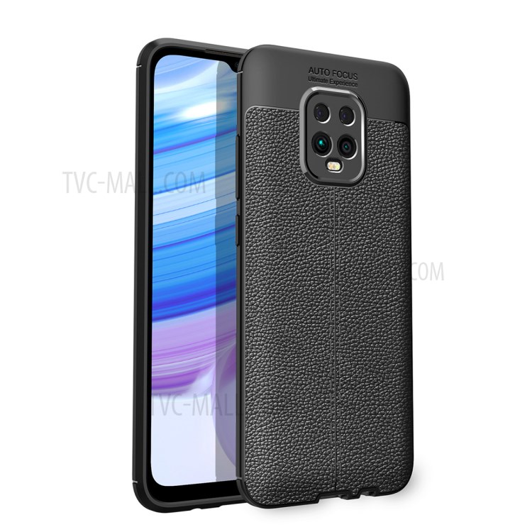 Litchi Texture TPU Case Shell for Xiaomi Redmi 10X Pro 5G - Black-1