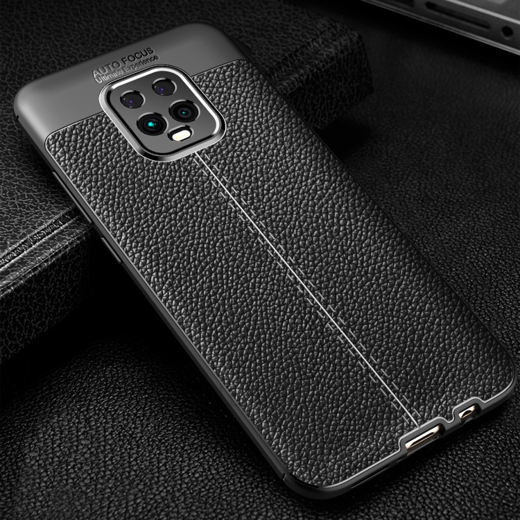 Litchi Texture TPU Case Shell for Xiaomi Redmi 10X Pro 5G - Black-2