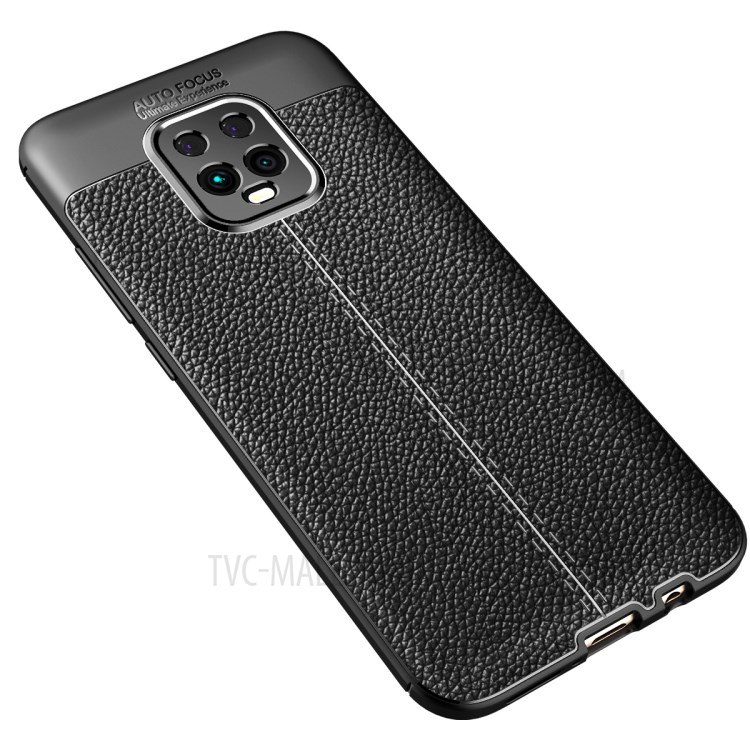 Litchi Texture TPU Case Shell for Xiaomi Redmi 10X Pro 5G - Black-3