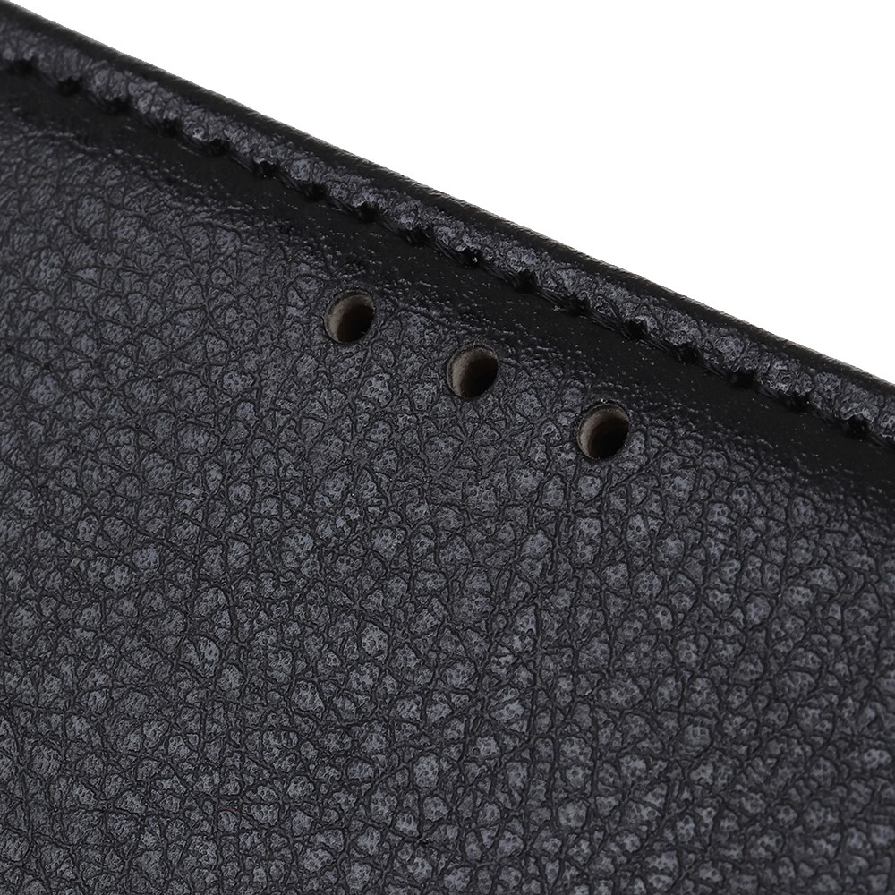 Copertina Per Telefono Cellulare in Pelle Litchi Per Xiaomi Redmi 9C/9C NFC - Nero-5