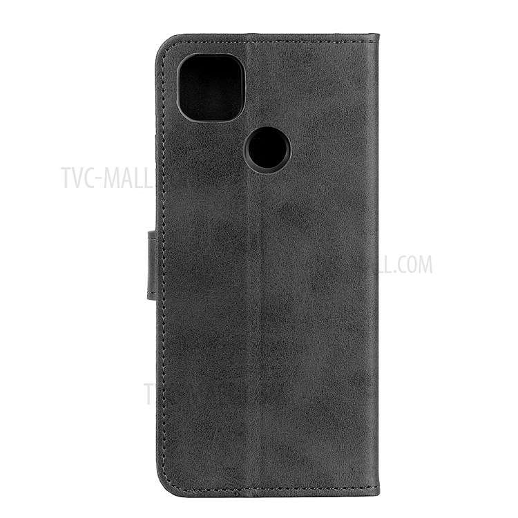 Crazy Horse Surface Leather Shell with Wallet for Xiaomi Redmi 9C - Black-10