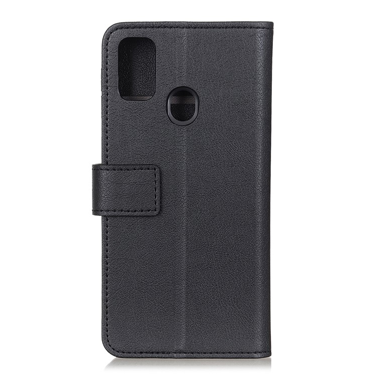 PU Leather Wallet Stand Cell Phone Case for Xiaomi Redmi 9C - Black-2