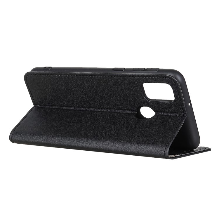 PU Leather Wallet Stand Cell Phone Case for Xiaomi Redmi 9C - Black-3