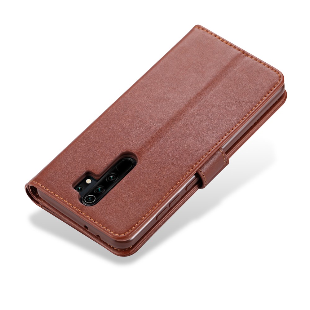 AZNS Phone Shell Leather Shell for Xiaomi Redmi 9 - Brown-5