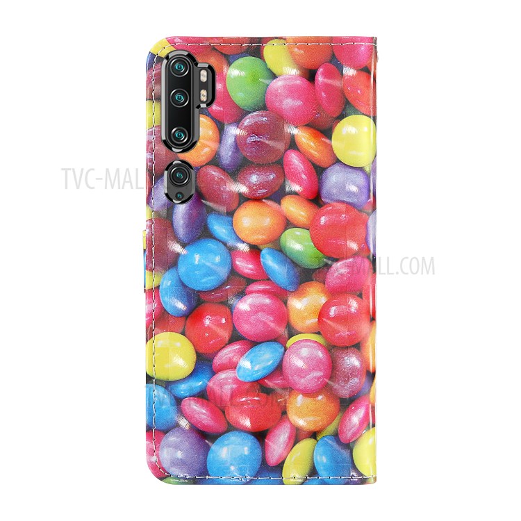 Light Spot Decor Pattern Printing Wallet Stand Flip Leather Case for Xiaomi Mi CC9 Pro/Mi Note 10/Note 10 Pro - Colorful Candy-2