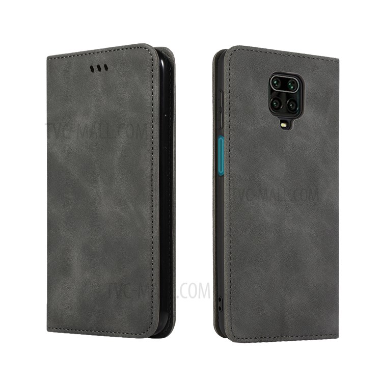 Auto-absorbed PU Leather Cover for Xiaomi Redmi Note 9 Pro/Note 9 Pro Max/Note 9S - Black-2