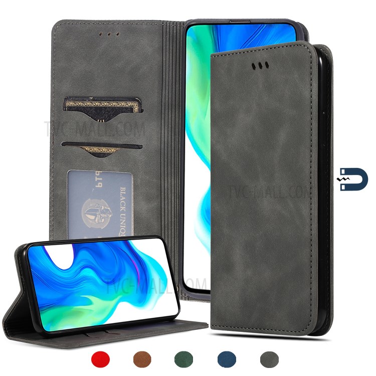 Auto-absorbed Business Style PU Leather Shell for Xiaomi Redmi K30 Pro/Redmi K30 Pro Zoom/Poco F2 Pro - Black-1