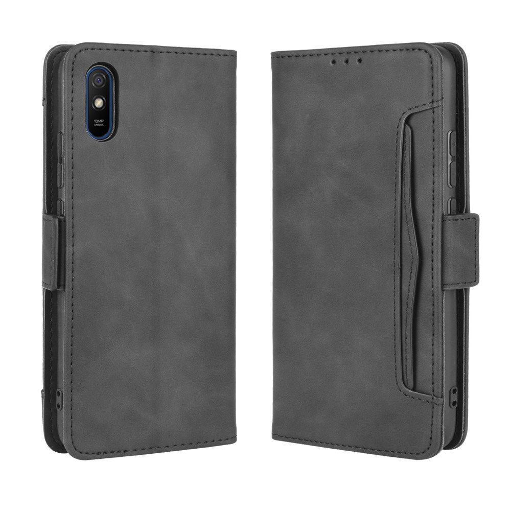 Multiple Card Slots Wallet Leather Protective Cover for Xiaomi Redmi 9A - Black-2