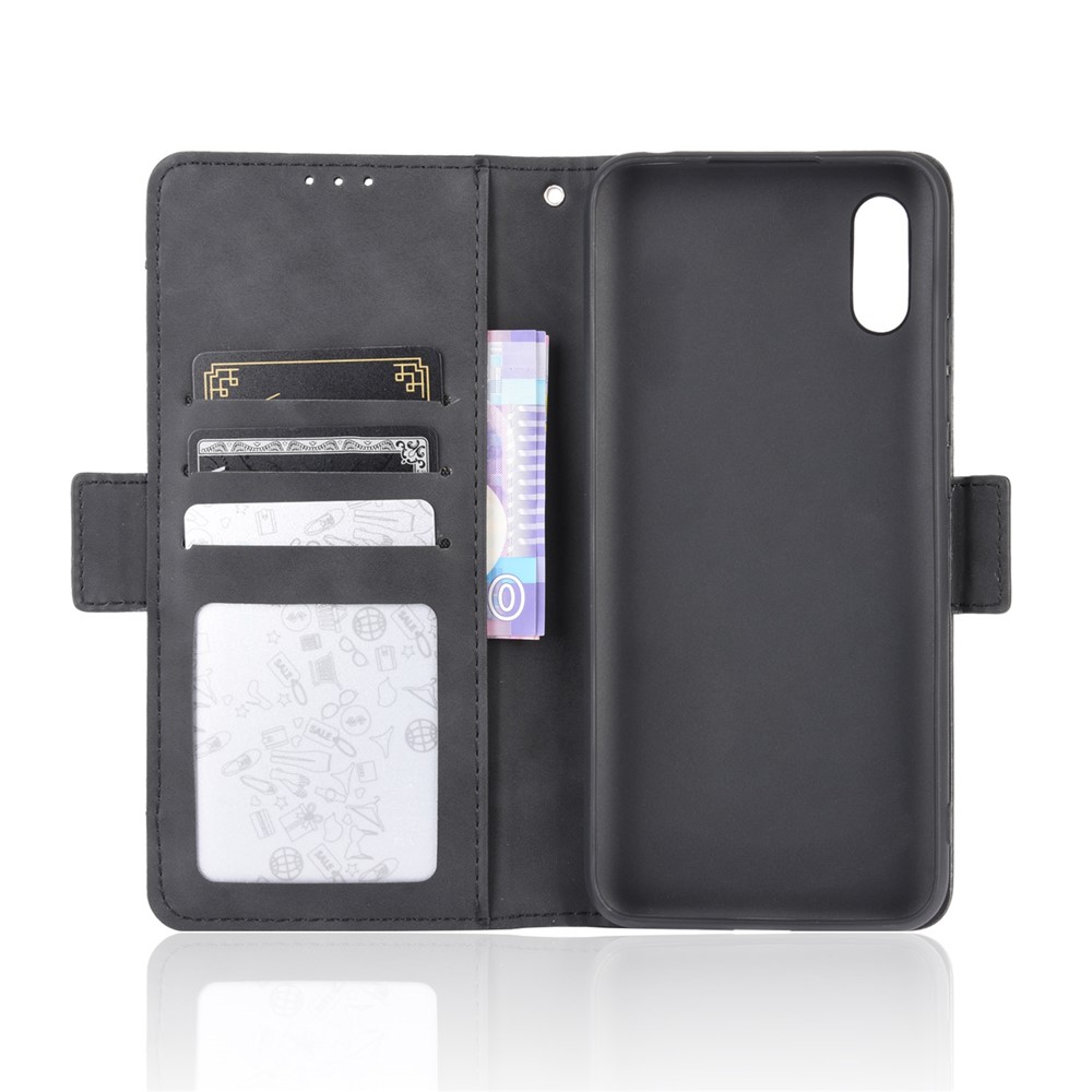 Multiple Card Slots Wallet Leather Protective Cover for Xiaomi Redmi 9A - Black-5