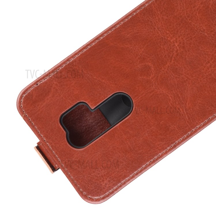 Crazy Horse Skin Vertical Flip Leather Shell for Xiaomi Redmi 9 - Brown-7