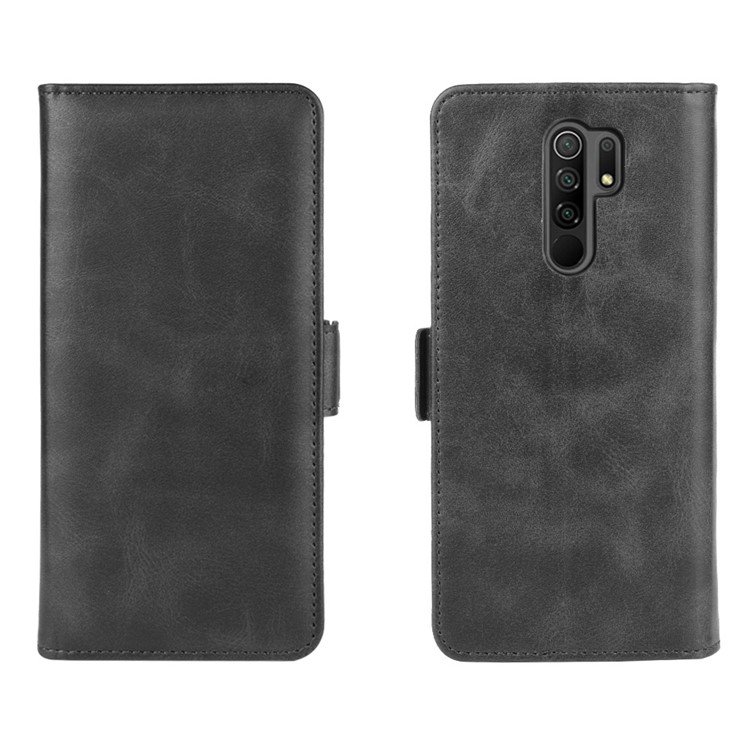 Magnet Adsorption Leather with Wallet Cover for Xiaomi Redmi 9 - Black-7