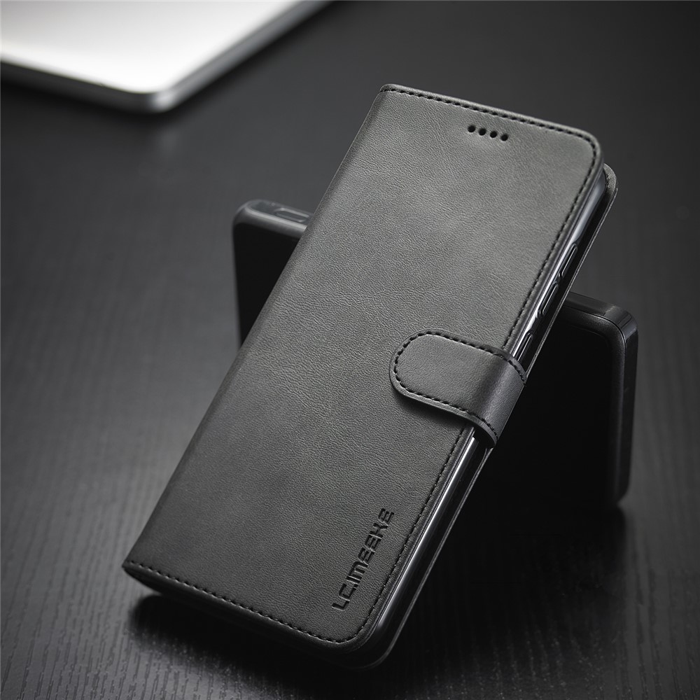 LC.IMEEKE Leather Wallet Case for Xiaomi Redmi Note 9 - Black-4