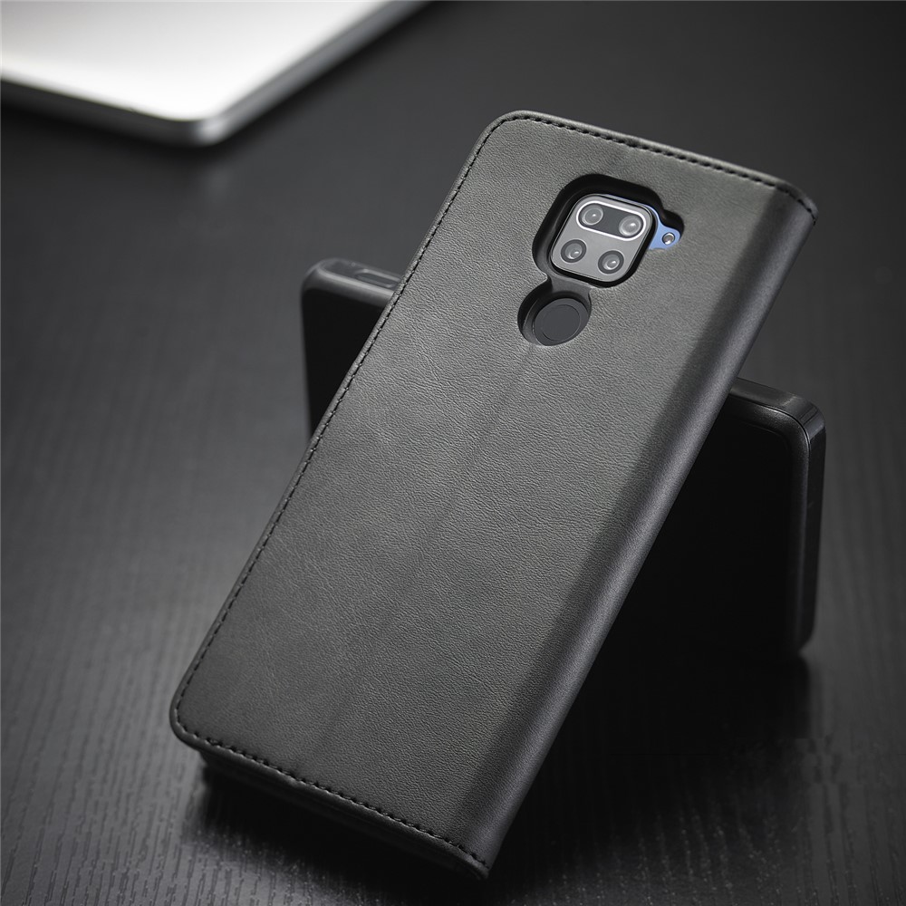 LC.IMEEKE Leather Wallet Case for Xiaomi Redmi Note 9 - Black-5