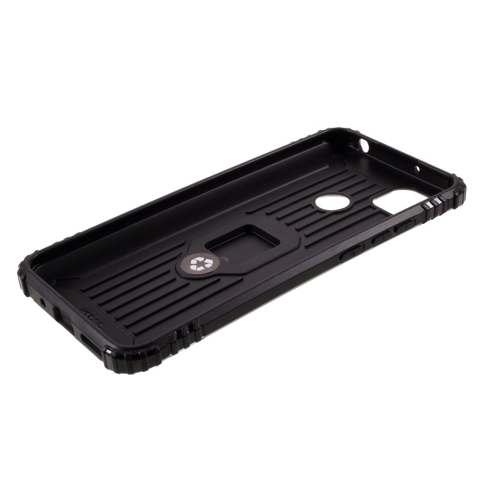 Finger Ring Kickstand Shell Unique TPU Cover for Xiaomi Redmi 9C - Black-7