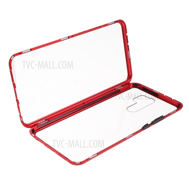 Vidro Temperado Tampa De Adsorção Magnética Para Xiaomi Redmi 9 - Vermelho-1