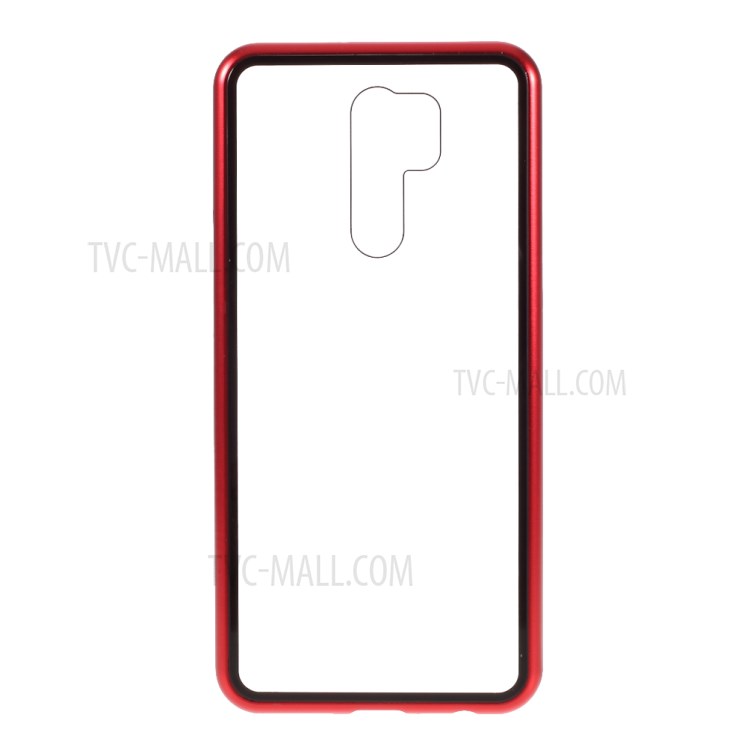 Vidro Temperado Tampa De Adsorção Magnética Para Xiaomi Redmi 9 - Vermelho-5