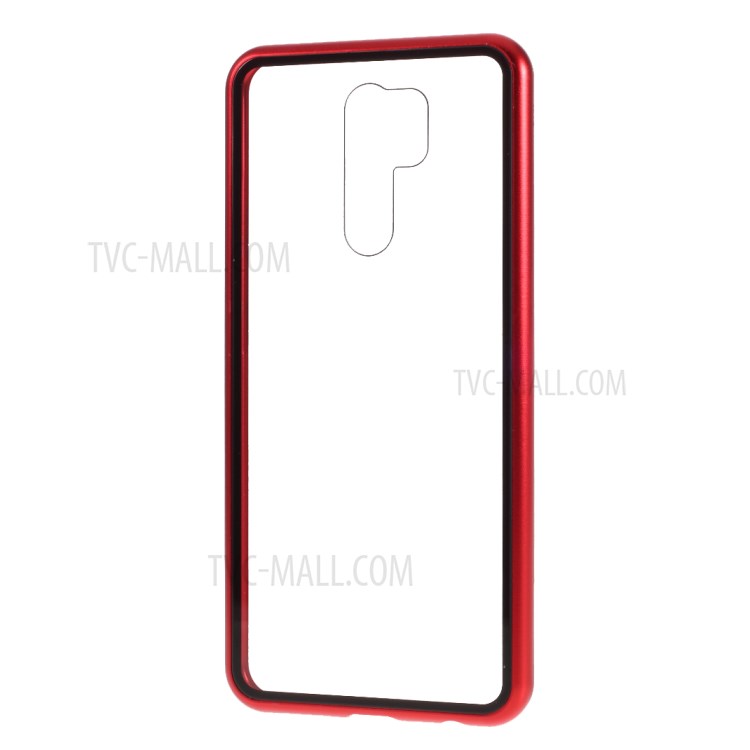 Vidro Temperado Tampa De Adsorção Magnética Para Xiaomi Redmi 9 - Vermelho-6