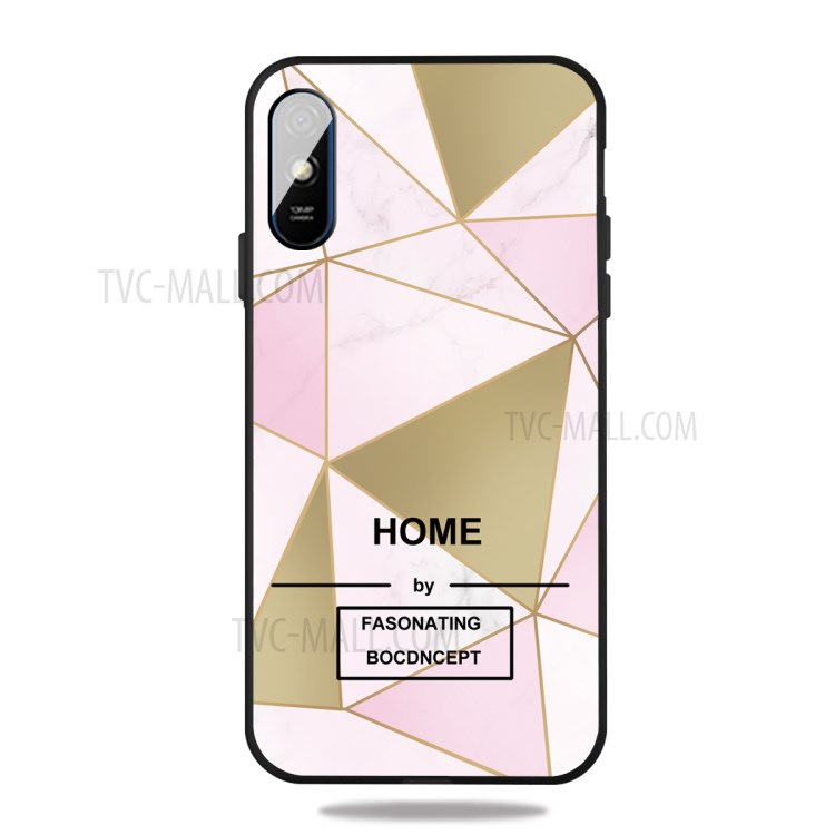 Fashion Marble Patterned Matte Black Soft TPU Cover for Xiaomi Redmi 9A - Style A-1