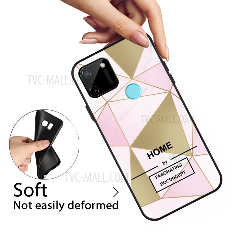 Fashion Marble Patterned Matte Black Soft TPU Case Cover for Xiaomi Redmi 9C - Style A-3