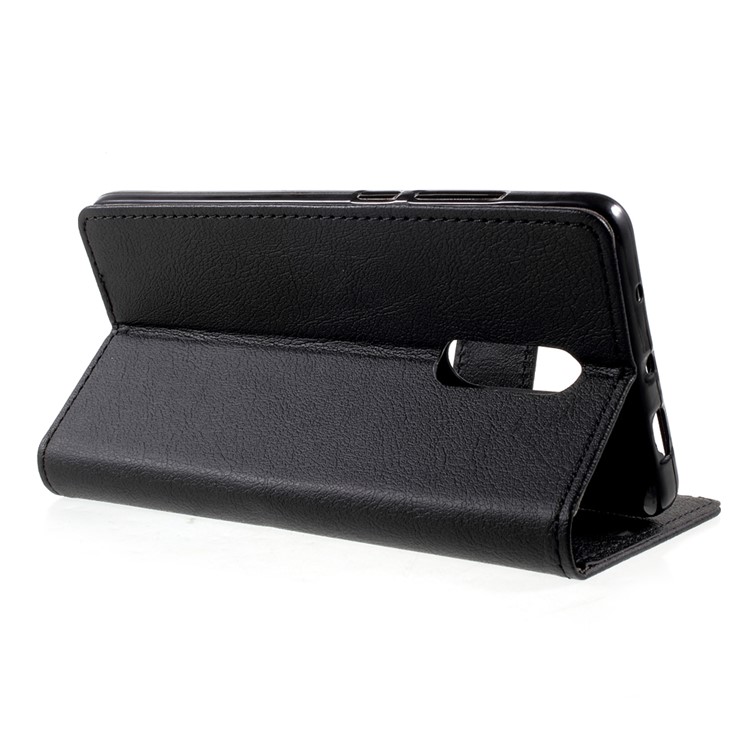 For Xiaomi Redmi Note 4 Protective Wallet PU Leather Case Stand - Black-4